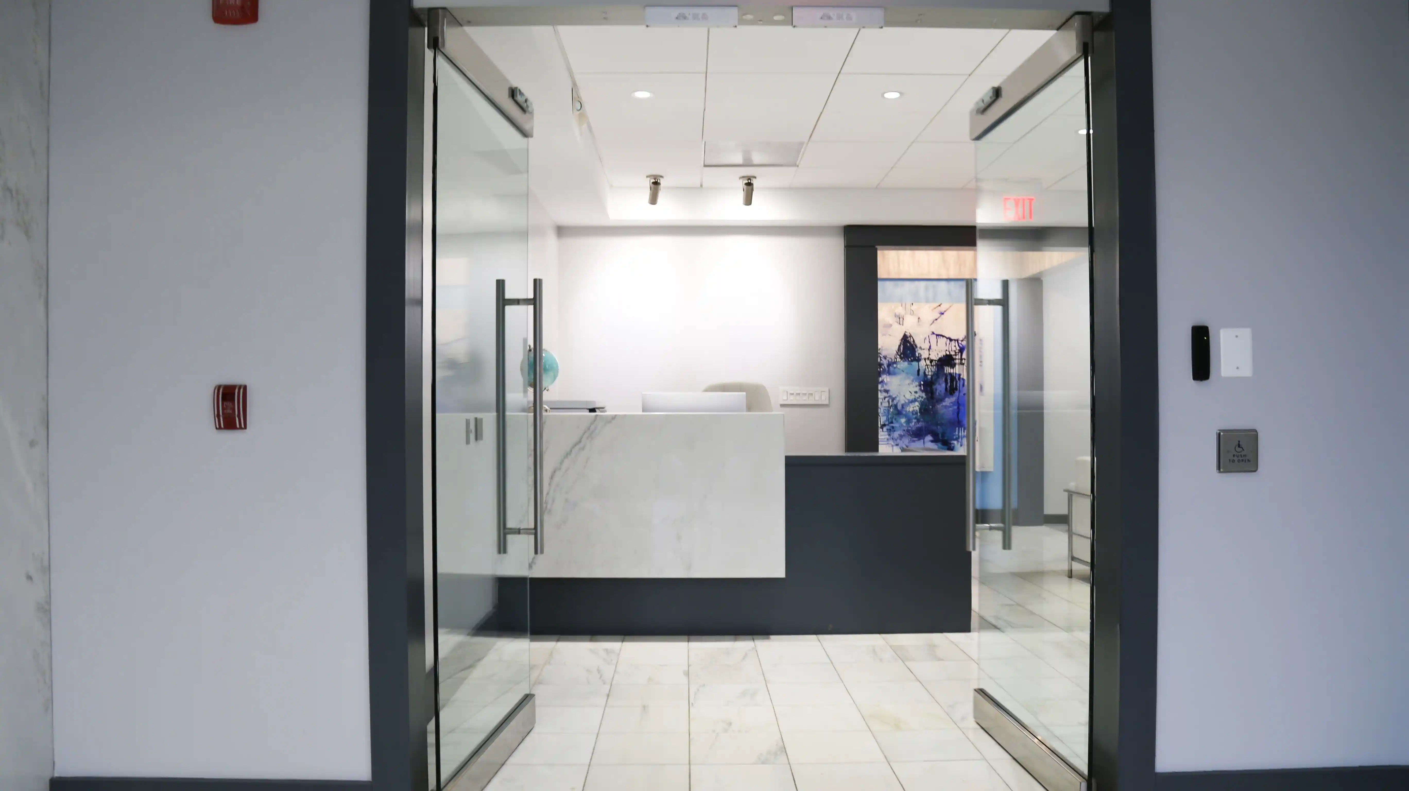 Main reception desk and entrance