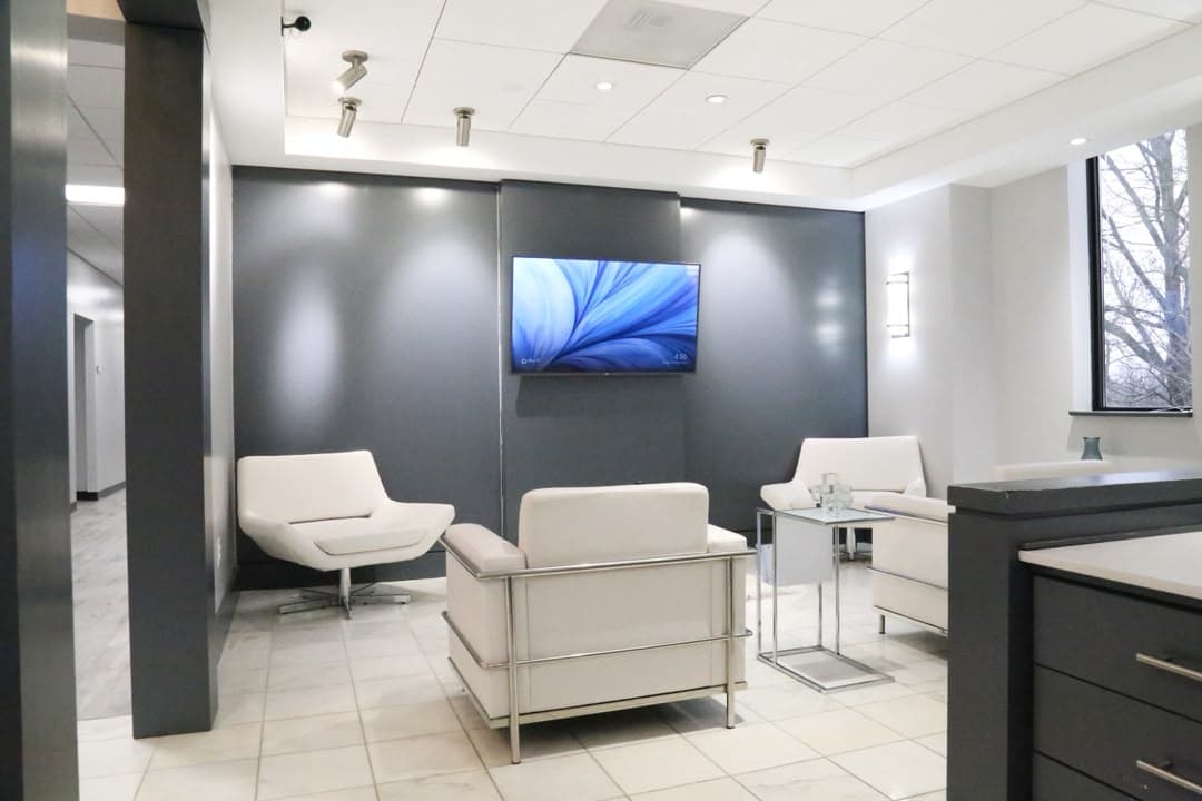 Bright lobby and entrance area